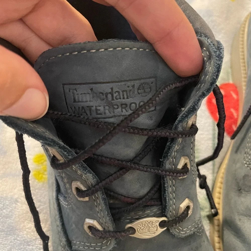 Men’s Blue Leather Timberland Booties